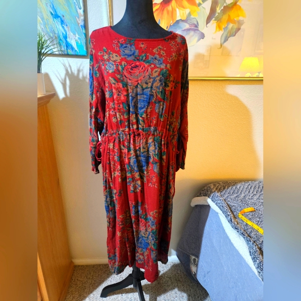 Boho shirt dress. Size L/XL